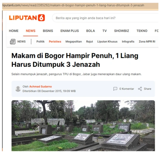 Satu liang beberapa jenazah